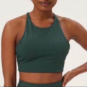 Girlfriend collective topanga sports bra moss green size medium